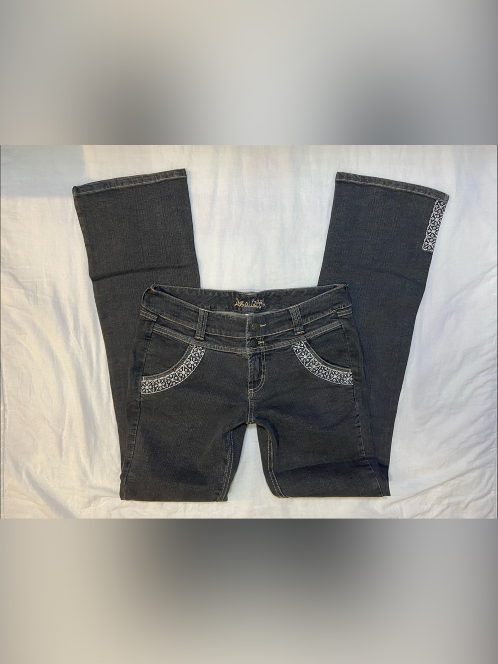 Unique Vintage Grey Lowrise Bootcut Jeans